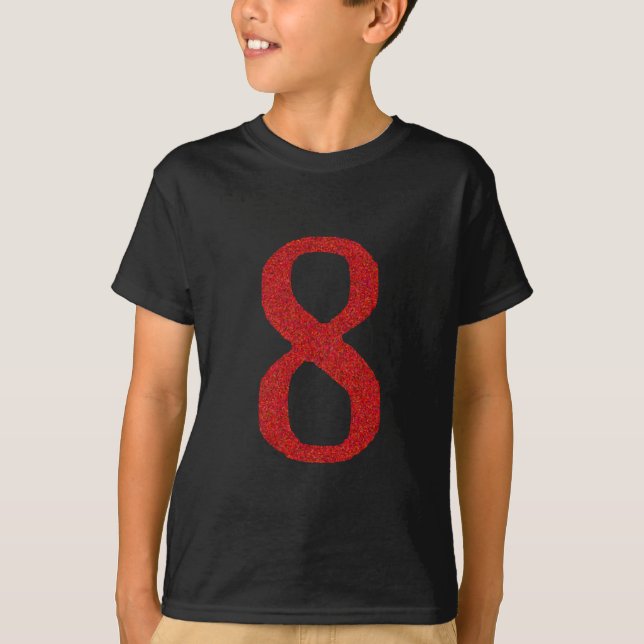 DIE NR. 8 IM ROT T-Shirt (Vorderseite)