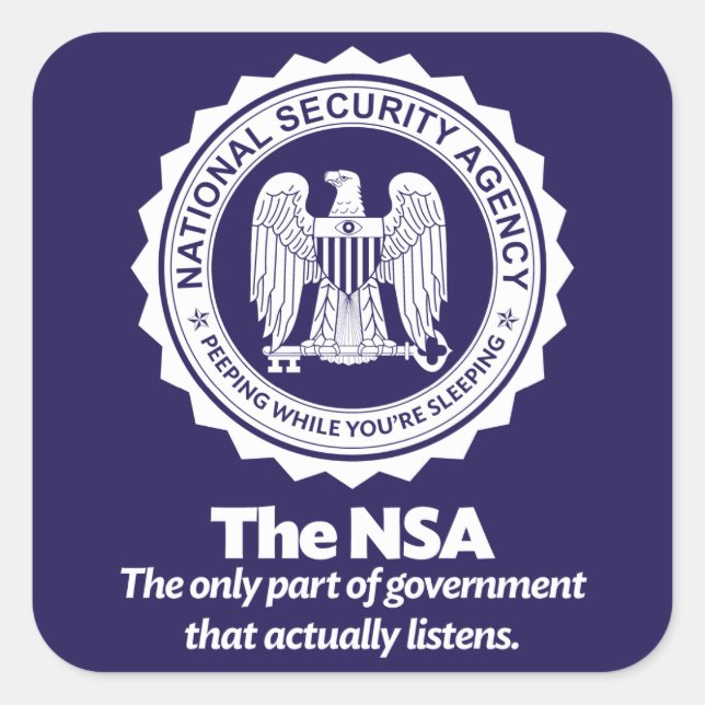Die NSA Quadratischer Aufkleber (Vorderseite)