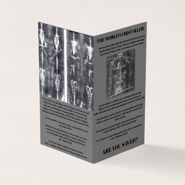 Die nüchterne Warnung Visitenkarten (Vorderseite)