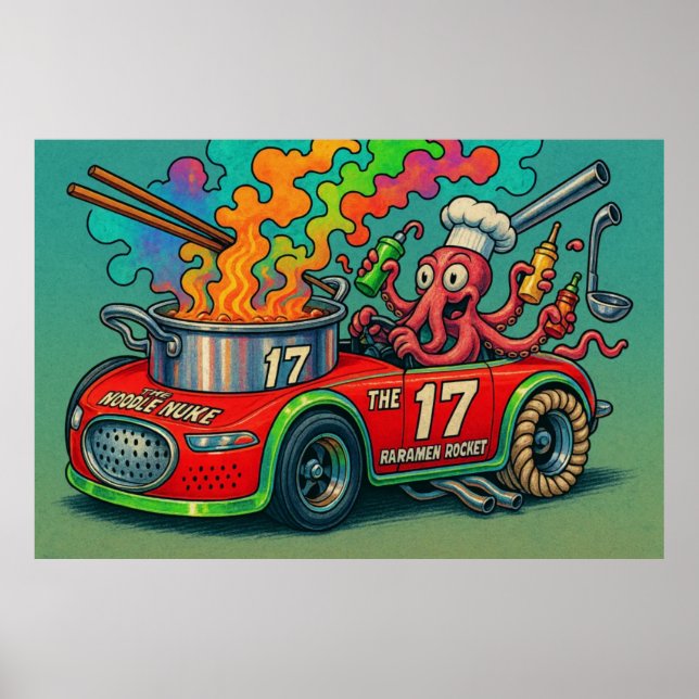 Die Nudeln (die Ramen-Rakete) Poster (Vorne)