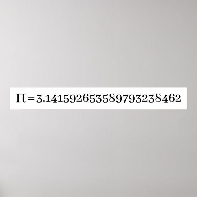 Die Nummer Pi Math & Science Lover Poster (Vorne)