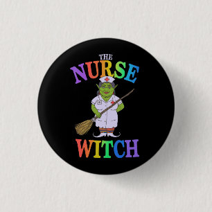 Die Nurse Hexe hat eine unheimlich schöne Hallowee Button