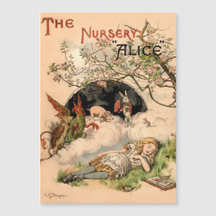 Die Nursery Alice 1890 Vintage Wunderland Cover Magnetkarte