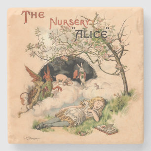 Die Nursery Alice 1890 Vintage Wunderland Cover Steinuntersetzer