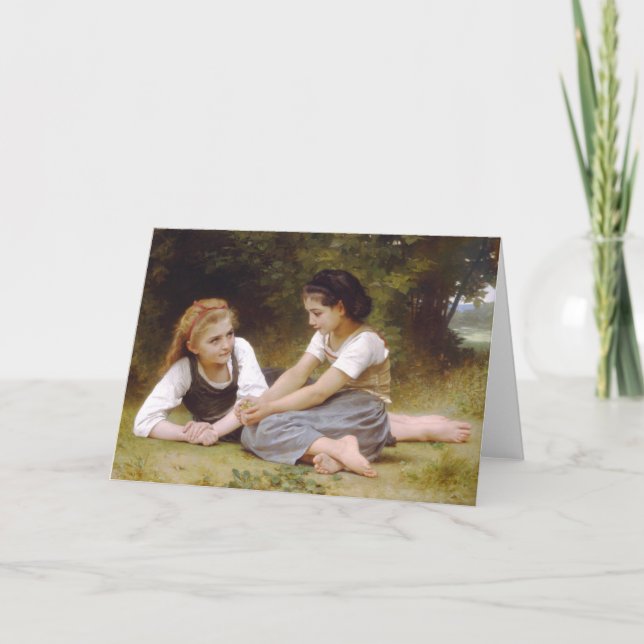 Die Nuss-Sammler, William-Adolphe Bouguereau Karte (Vorderseite)