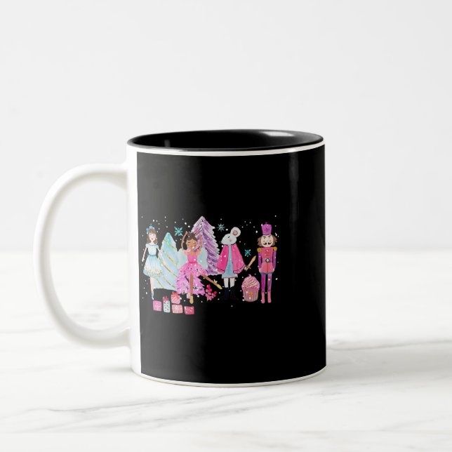 Die Nutcracker Ballet Pink Weihnachtsblume Fairy V Zweifarbige Tasse (Links)