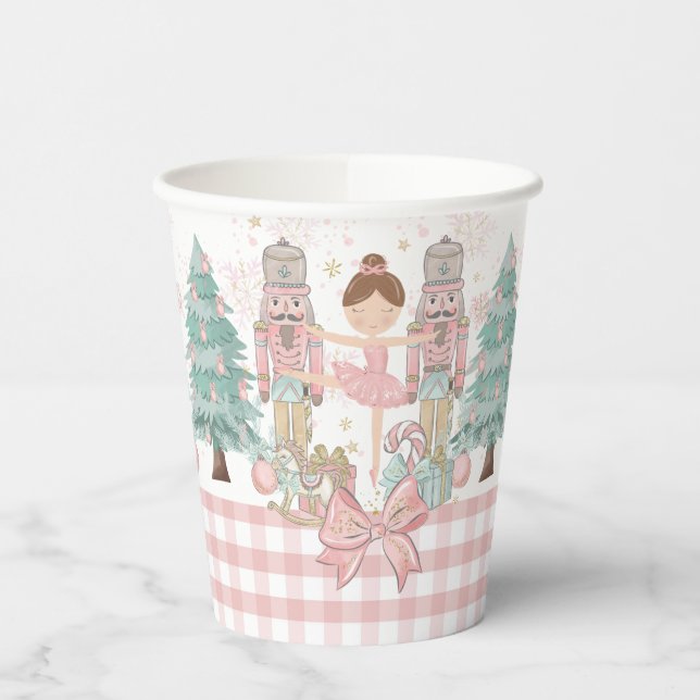 Die Nutcracker Ballett Pastete Blush Pink Weihnach Pappbecher (Links)