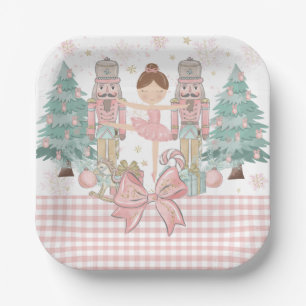 Die Nutcracker Ballett Pastete Blush Pink Weihnach Pappteller