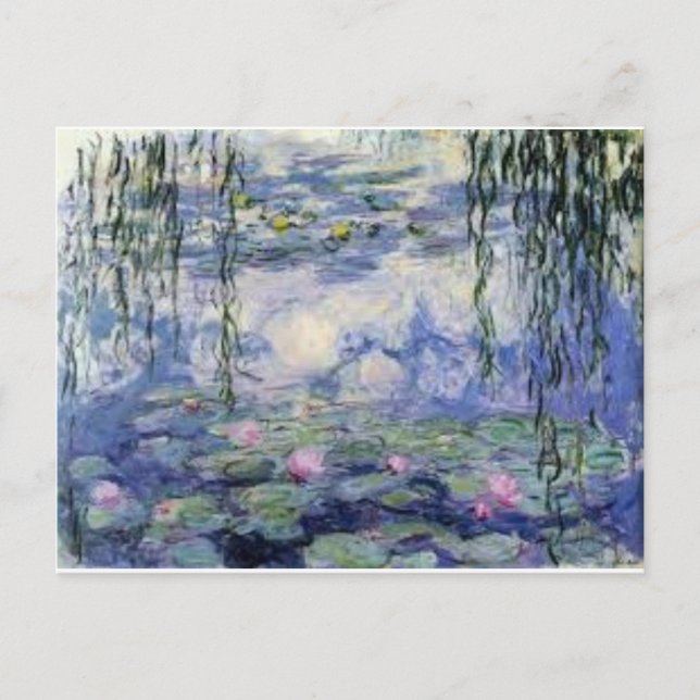 Die Nympheas von Claude Monet Postkarte (Vorderseite)