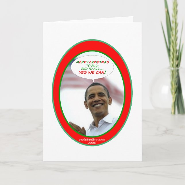 Die obama-Weihnachtskarte Feiertagskarte (Vorderseite)