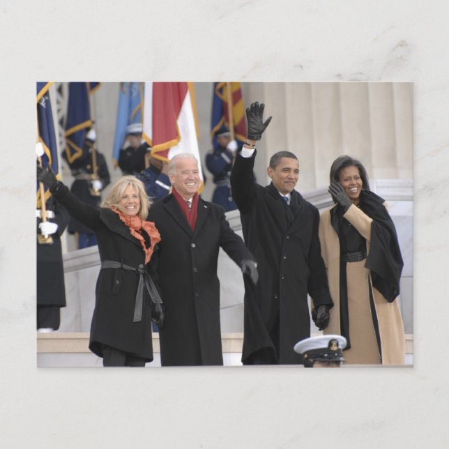 Die Obamas heften die Gärten Postkarte (Vorderseite)