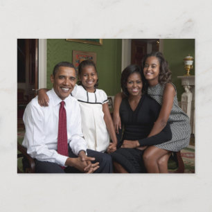 Die Obamas Postkarte