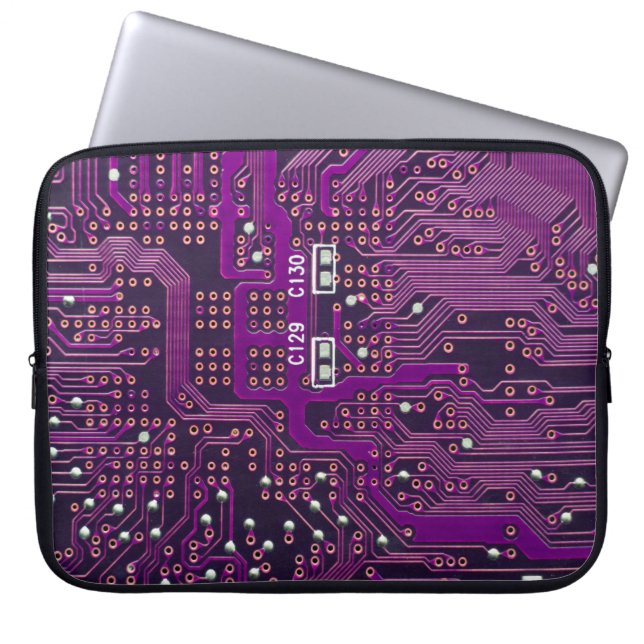 Die Oberfläche des digitalen Umfeldes, abstr Laptopschutzhülle (Vorderseite)