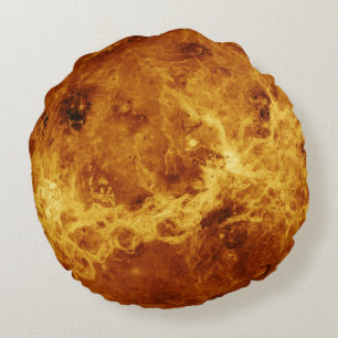 Die Oberfläche von Venus Rundes Kissen