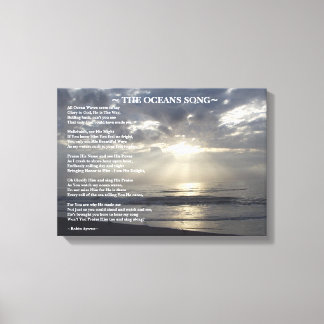 DIE OCEANER SONG POEM LEINWANDDRUCK