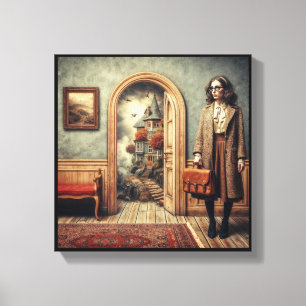 Die offene Tür" Moderne Kunst Leinwanddruck