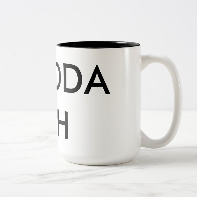 Die offizielle Grundnull SHUDDA FUH SCHALE! Zweifarbige Tasse (Rechts)