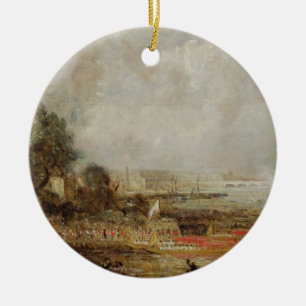 Die Öffnung von Waterloo-Brücke, c.1829-31 (Öl  Keramikornament