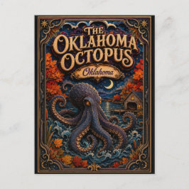 Die Oklahoma-Oktopus-Oklahoma-Popcut-Legenden Postkarte