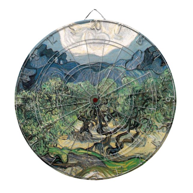 Die Olivenbäume, Vincent van Gogh Dartscheibe (vorne)