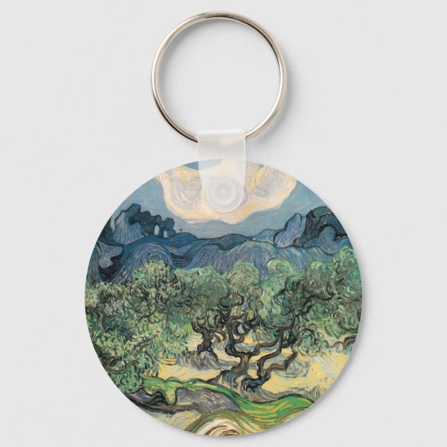 Die Olivenbäume, Vincent van Gogh Schlüsselanhänger (Vorderseite)
