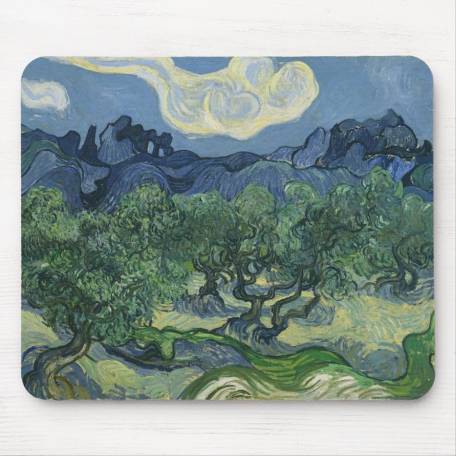 Die Olivenbäume von Vincent Van Gogh Mousepad (Vorne)