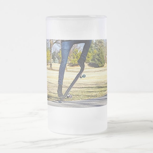 Die Ollie Painterly Mattglas Bierglas (Mittel)
