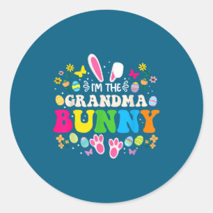 Die Oma-Häschen lustige Ostern Familien-Matching Runder Aufkleber