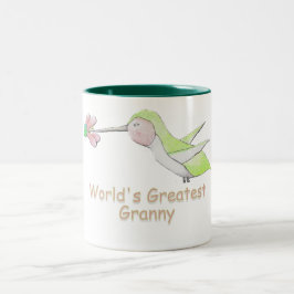 Die Oma-Kolibri-Tasse der Welt bestste Zweifarbige Tasse