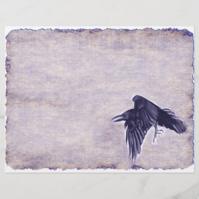 Die Omen Raven Junk Journal Scrapbook Page (Vorderseite)