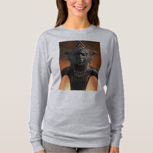 Die Onyx-Kaiserin Schwarzes Gold Futuristisches Po T-Shirt