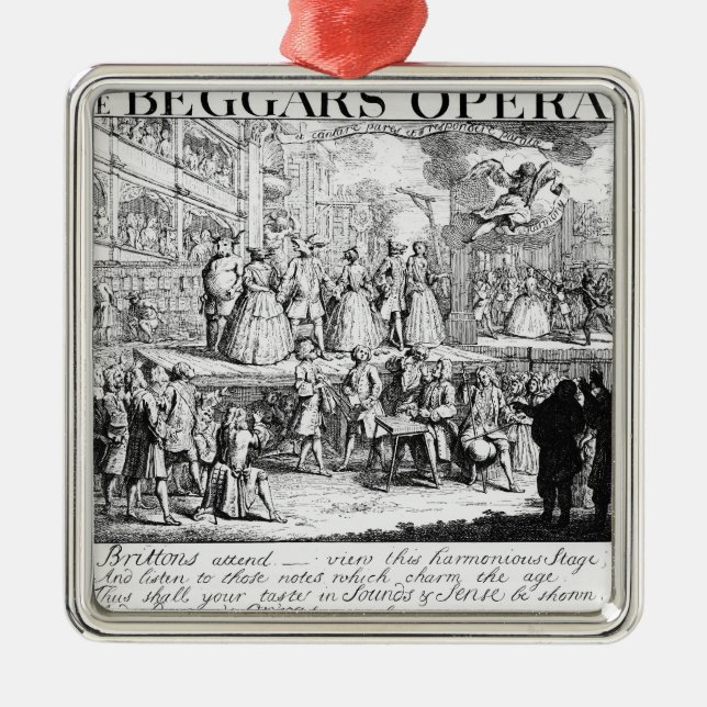 Die Oper des Bettlers Burlesqued, 1728 Ornament Aus Metall (Vorne)