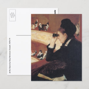 Die Oper von Mary Cassatt, Vintage Impressionismus Postkarte
