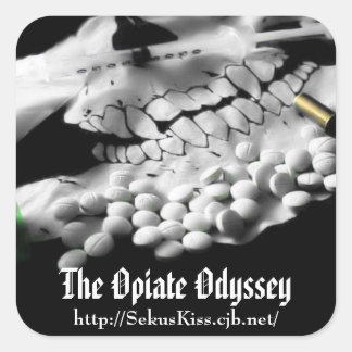 Die Opiate Odyssey "Gear" Sticker! Quadratischer Aufkleber
