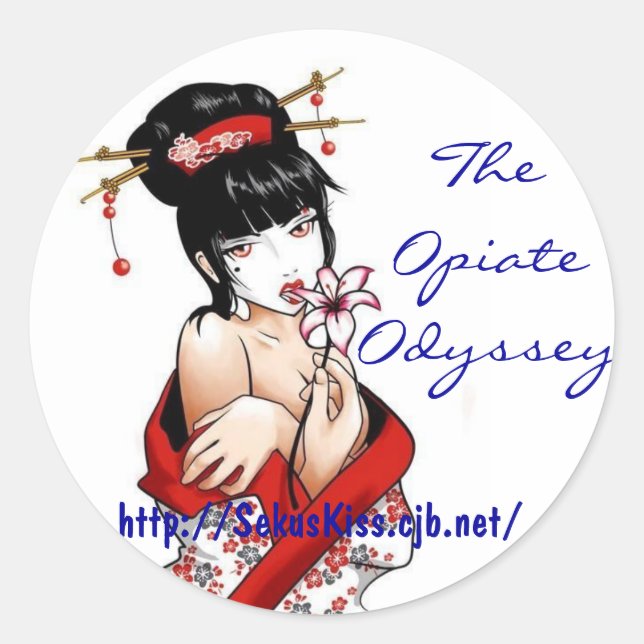 Die Opiate Odyssey "Gear" Sticker! Runder Aufkleber (Vorderseite)