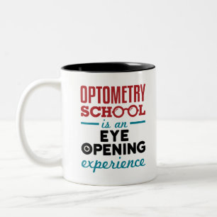 Die Optometrie-Schule ist ein Augenöffnungsverhalt Zweifarbige Tasse