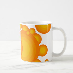 Die Orange 70er Jahre Kaffeetasse