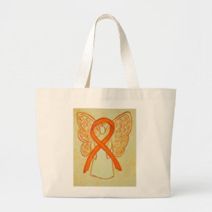 Die Orange Awareness Ribbon Custom Art Toag Jumbo Stoffbeutel