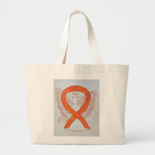 Die Orange Awareness Ribbon Custom Art Toag Jumbo Stoffbeutel