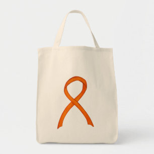 Die Orange Awareness Ribbon Custom Art Toag Tragetasche