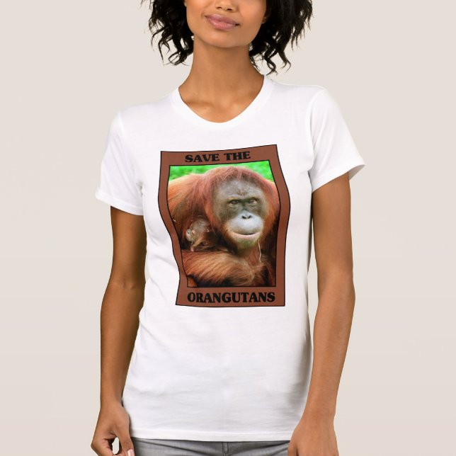 Die Orangutanen gerettet T-Shirt (Vorderseite)