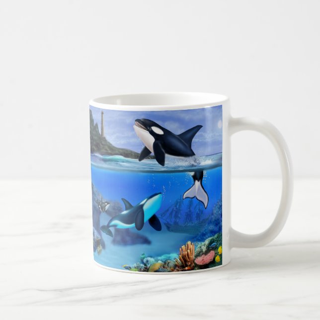 Die Orca-Familie Kaffeetasse (Rechts)