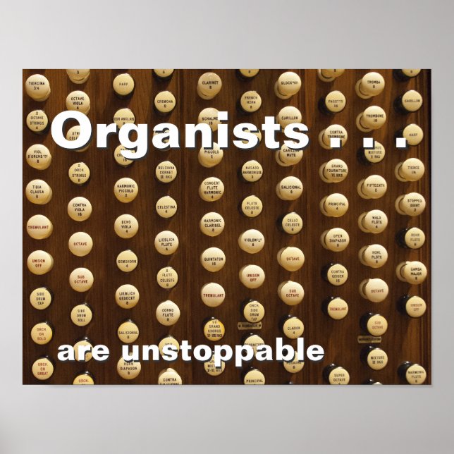 Die Organisatoren sind unaufhaltsam Poster (Vorne)