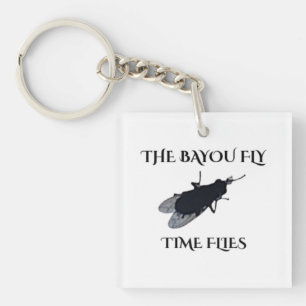 Die Original Bayou Fliege Die Zeit Fliegt Schlüsselanhänger