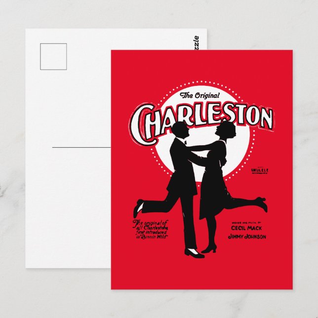 Die Original Charleston Dance Sheet Music 1923 Postkarte (Vorne/Hinten)