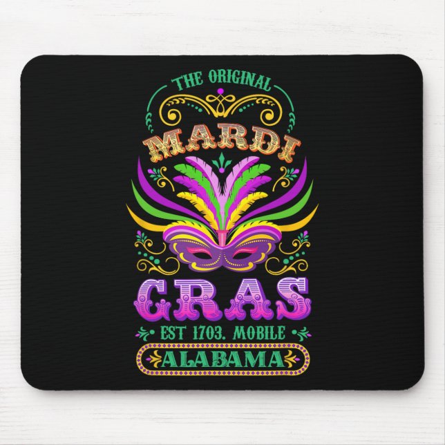 Die Original Mardi Gras Mobile Alabyma 1703 Mousepad (Vorne)