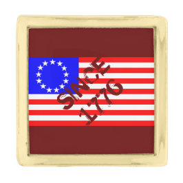 Die originale amerikanische Flagge Lapel Pin Anstecknadel Gold