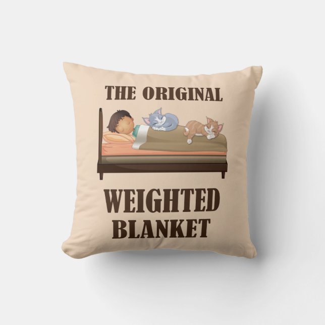 Die originale, gewichtete Blanket Niedliche Katze  Kissen (Vorderseite)