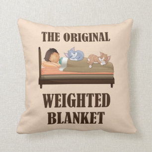 Die originale, gewichtete Blanket Niedliche Katze Kissen