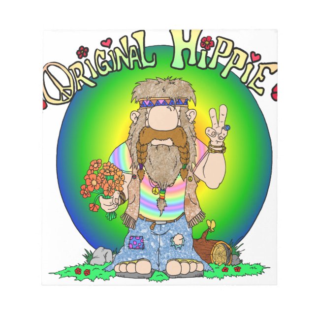 Die originelle Hippie Notizblock (Vorderseite)
